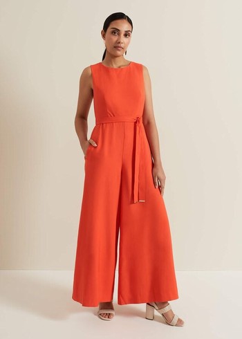 Phase Eight Petite Marta Red Culotte Jumpsuit Red Canada | LVQMCA-241